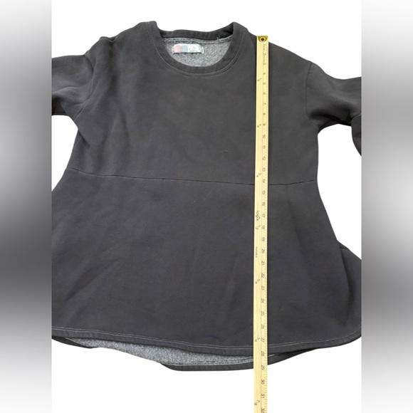 Free People gray Bell Sleeve sweatshirt tunic small EUC - Picture 3 of 5